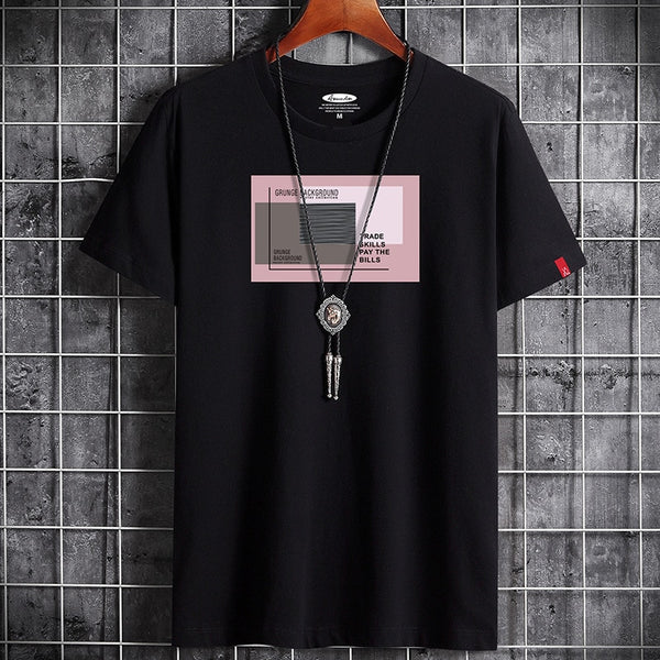 Fitness Black O Neck Man T-shirt For Male Oversized S-6XL New Men T-shirts Anime Newest T Shirt for Men Clothing Goth Punk